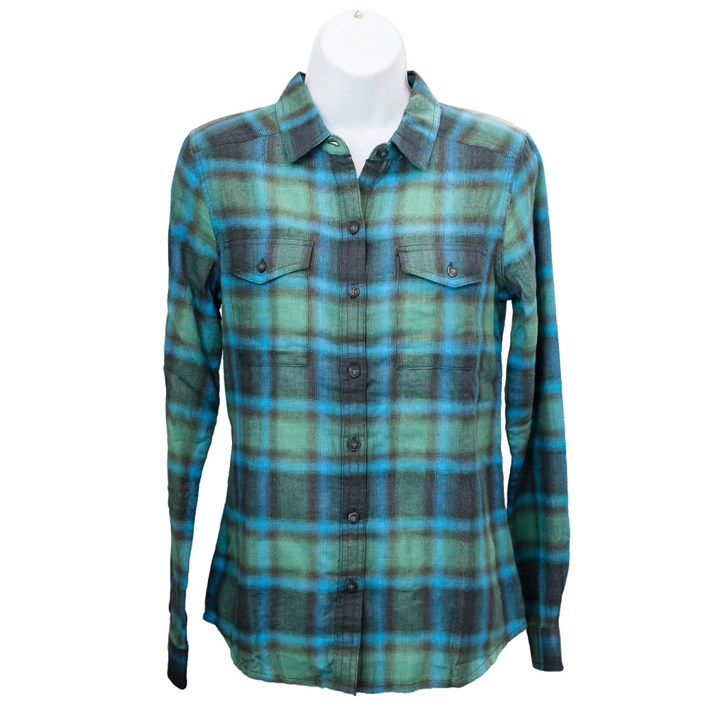 Toad&Co Blue and Green  Plaid Shirt